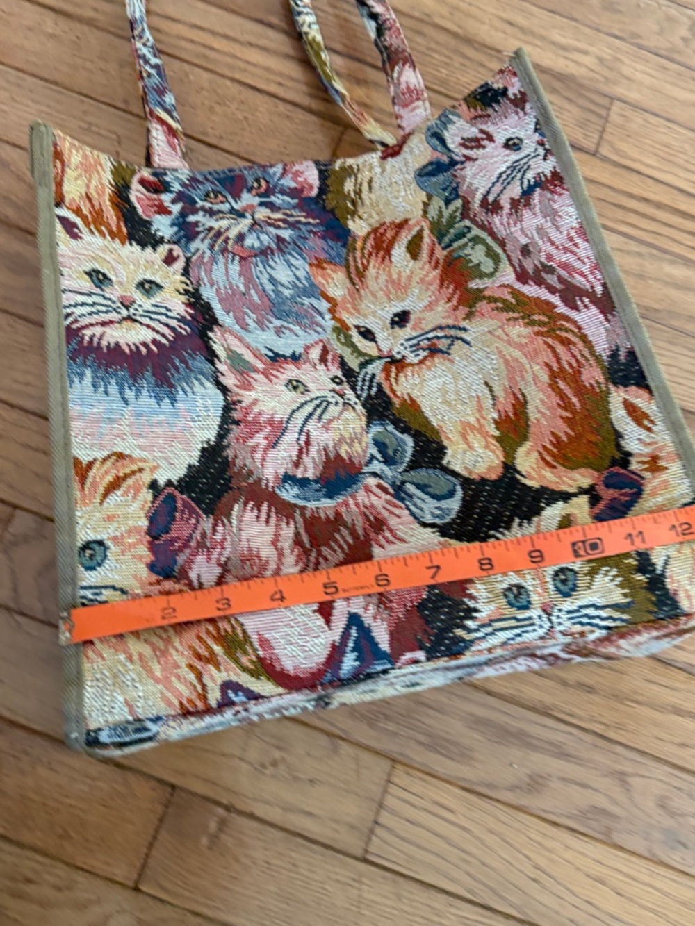 Tapestry Cat Tote Bag    Multicolor Cats - Picture 9 of 14